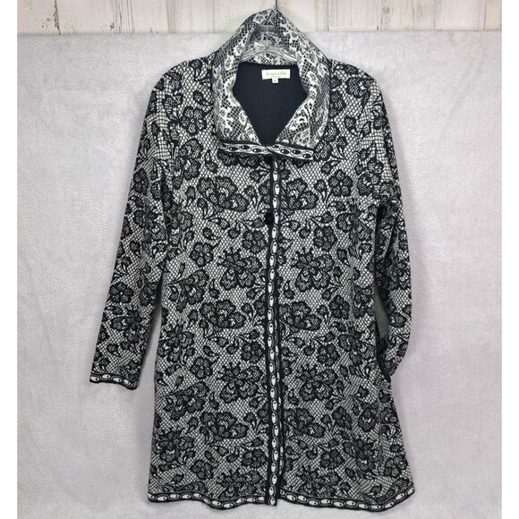 Le Maglie Di Sofia Womens Cardigan Sweater Coat Sz Med Wool Blend Made In Italy - Picture 1 of 13